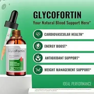 GlycoFortin product highlighting blood sugar support benefits